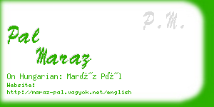 pal maraz business card